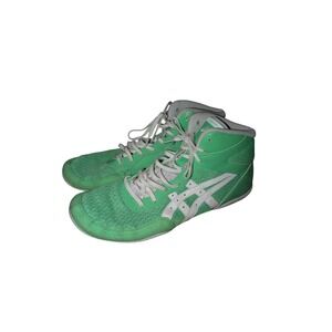 Asics Matflex 6 Wrestling Shoes Mens Mint Green White High Top Sneakers